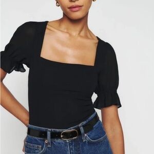 Reformation Constance Top Black